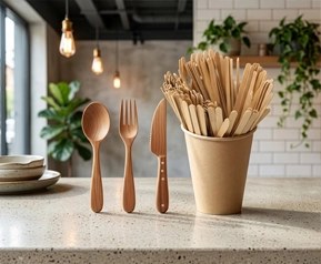 Wooden disposable cutlery supplier Jeddah
